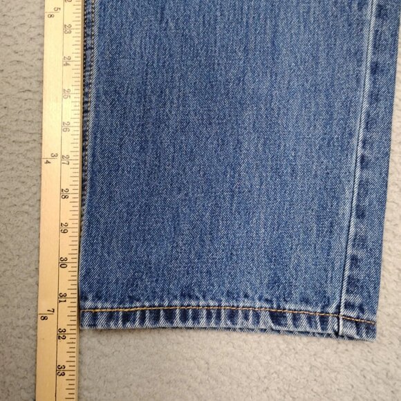 Levis 550 Jeans Mens 36x32 Blue Relaxed Fit Straight Medium Wash Denim Cotton - Picture 7 of 10
